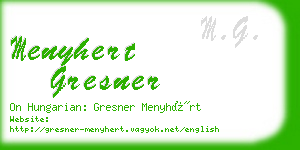 menyhert gresner business card